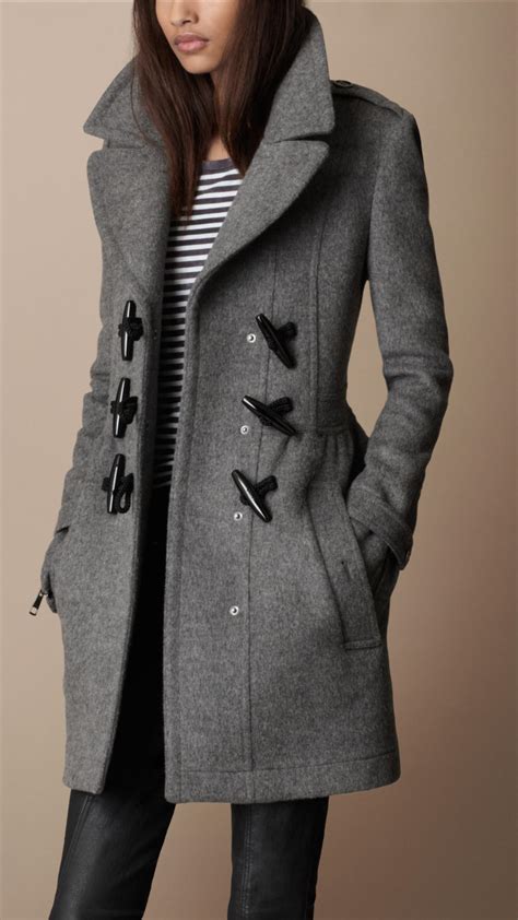 burberry brit wool hooded toggle coat|vintage Burberry trench coat.